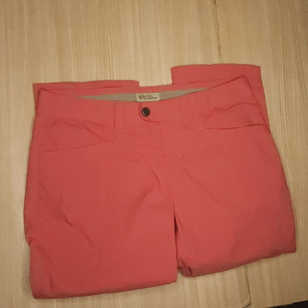 Royal Robbins Rose Pink Capri Hiking Pants 8